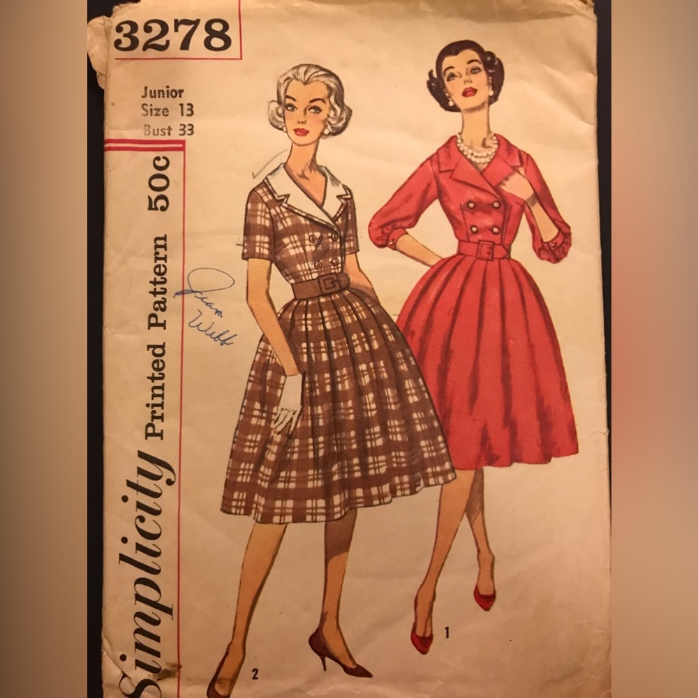 Junior 13 Simplicity Vintage (used)  pattern 3278